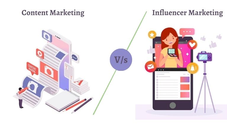 Difference between Content Marketing and Influencer Marketing