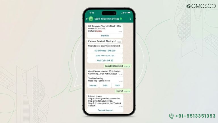 WhatsApp telecom automation interface