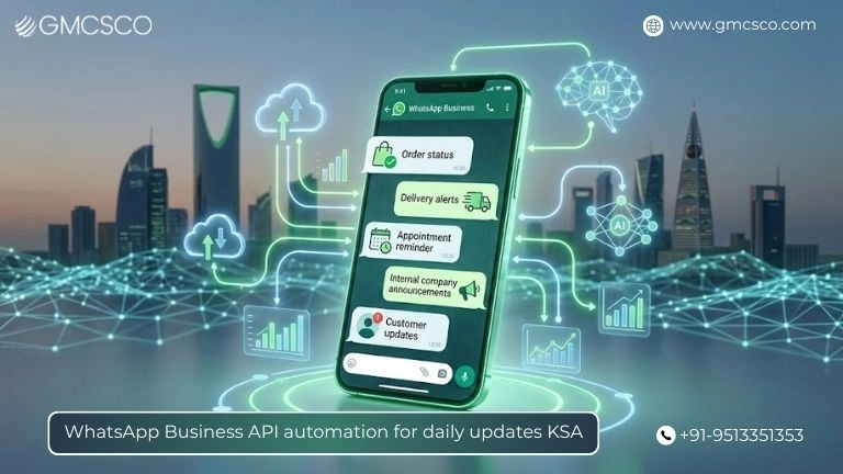 WhatsApp Business API automation for daily updates and alerts in KSA businesses