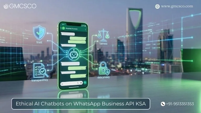 Ethical AI chatbots on WhatsApp Business API KSA focused on trust, transparency and data privacy compliance