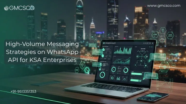 High-volume WhatsApp Business API messaging analytics dashboard for Saudi Arabia enterprises with smart automation tools.