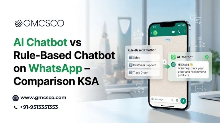 WhatsApp AI chatbot and rule-based chatbot comparison for businesses in Saudi Arabia