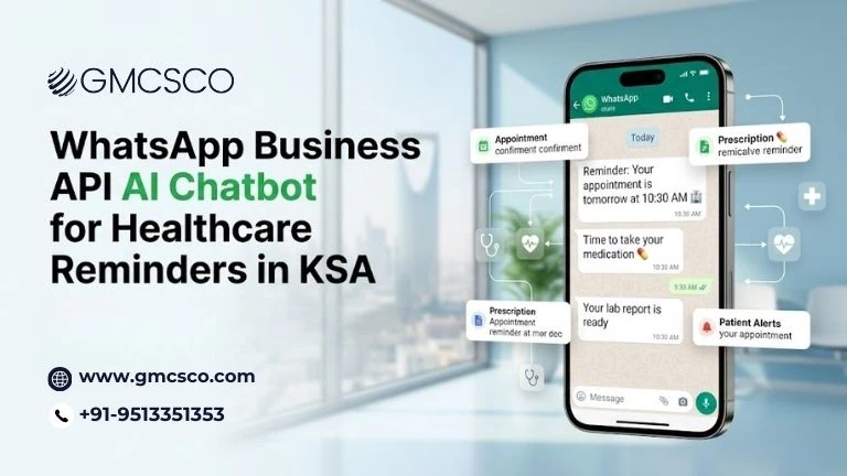 WhatsApp Business API AI chatbot for healthcare reminders KSA