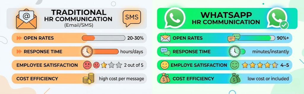 Why Large Enterprises Are Moving HR & Internal Communications to WhatsApp