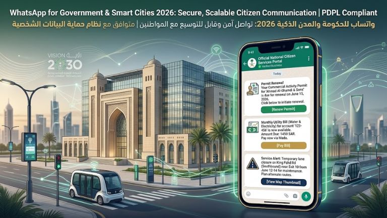 WhatsApp for Government, Smart Cities & Public Services in KSA & UAE Enabling High-Volume Citizen Communication in 2026